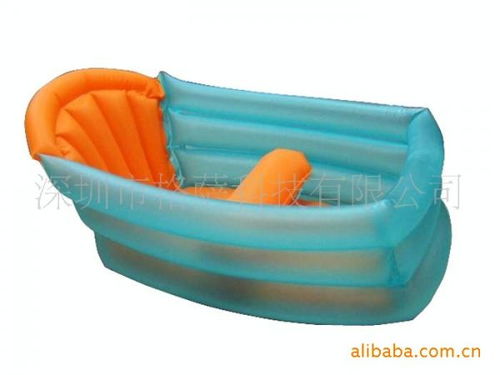 婴幼儿卫浴清洁用具环保PVC吹气浴缸戏水用品